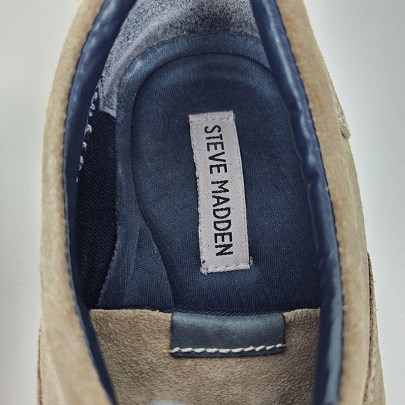 Steve Madden HATRICK Men's Suede Oxfords Tan 9.5 Preppy Academia Classic Staple - Picture 3 of 7